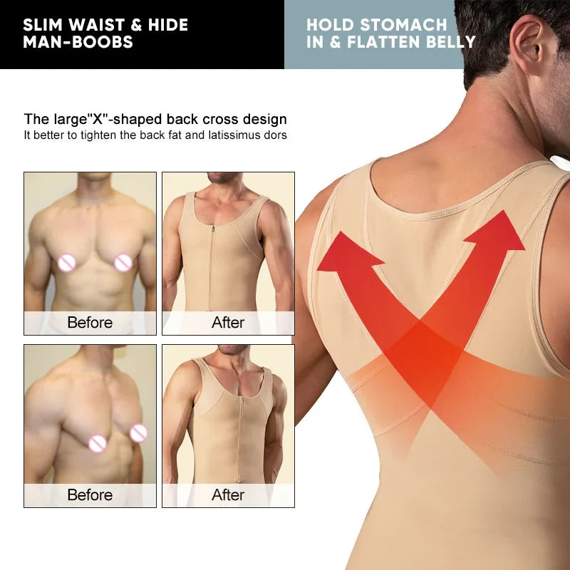Mens Compression Fajas Body builder Shaper